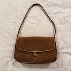 Brandy Melville Brown Corduroy Shoulder Bag